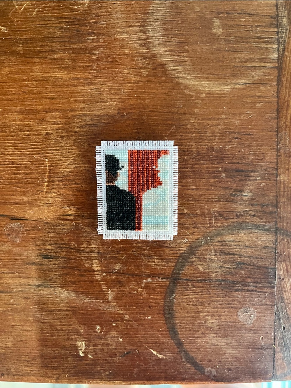 René Magritte’s “La Décalcomanie” in Mini Cross Stitch Art - Picture 2 of 4